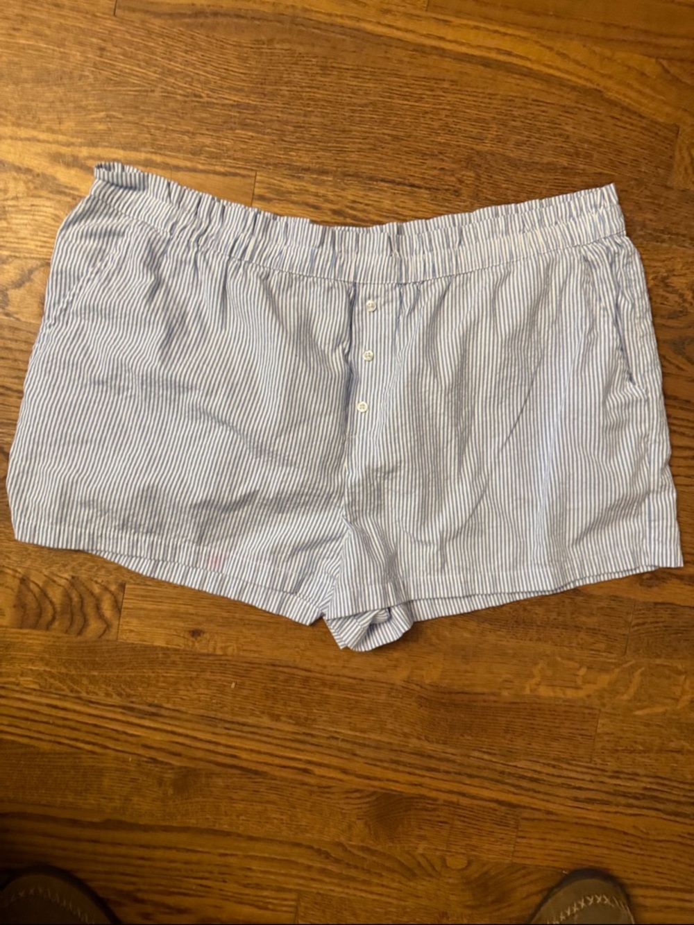 LOFT Blue and White Striped Sleep Shorts size XXL